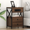 vidaXL Bedside Cabinet Brown oak 40 x 31 x 60 cm Engineered wood