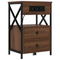 vidaXL Bedside Cabinet 2 pcs Brown oak 40 x 31 x 60 cm Engineered wood