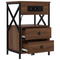 vidaXL Bedside Cabinet 2 pcs Brown oak 40 x 31 x 60 cm Engineered wood