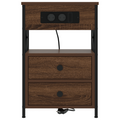 vidaXL Bedside Cabinet 2 pcs Brown oak 40 x 31 x 60 cm Engineered wood