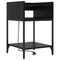 vidaXL Bedside Cabinet with Shelf with Storage Black oak Engineered wood