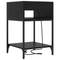vidaXL Bedside Cabinet with Shelf with Storage Black oak Engineered wood