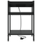 vidaXL Bedside Cabinet with Shelf with Storage Black oak Engineered wood