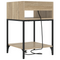 vidaXL Bedside Cabinet with Shelf with Storage Sonoma oak Engineered wood