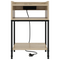 vidaXL Bedside Cabinets with Shelf with Storage 2 pcs Sonoma oak Engineered wood