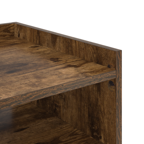 vidaXL Bedside Cabinet with Shelf with Storage Smoked oak Engineered wood