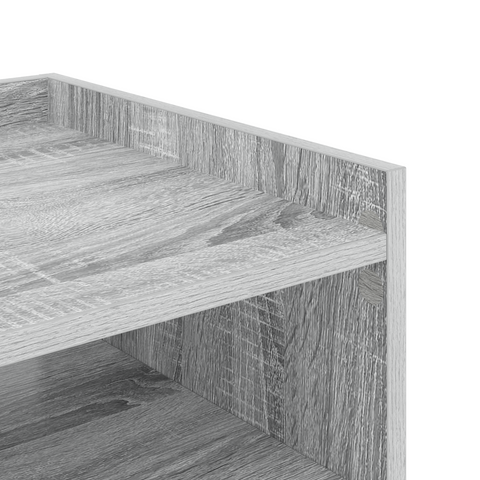 vidaXL Bedside Cabinet with Shelf with Storage Grey sonoma Engineered wood