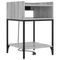 vidaXL Bedside Cabinet with Shelf with Storage Grey sonoma Engineered wood