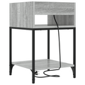 vidaXL Bedside Cabinet with Shelf with Storage Grey sonoma Engineered wood