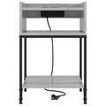 vidaXL Bedside Cabinet with Shelf with Storage Grey sonoma Engineered wood