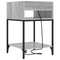 vidaXL Bedside Cabinets with Shelf with Storage 2 pcs Grey sonoma Engineered wood