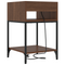 vidaXL Bedside Cabinets with Shelf with Storage 2 pcs Brown oak Engineered wood