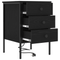 vidaXL Bedside Cabinets with Drawer 2 pcs Black oak 42 x 41 x 61 cm