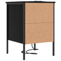 vidaXL Bedside Cabinets with Drawer 2 pcs Black oak 42 x 41 x 61 cm