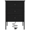 vidaXL Bedside Cabinets with Drawer 2 pcs Black oak 42 x 41 x 61 cm