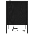 vidaXL Bedside Cabinets with Drawer 2 pcs Black oak 42 x 41 x 61 cm