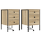 vidaXL Bedside Cabinets with Drawer 2 pcs Sonoma oak 42 x 41 x 61 cm
