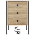 vidaXL Bedside Cabinets with Drawer 2 pcs Sonoma oak 42 x 41 x 61 cm