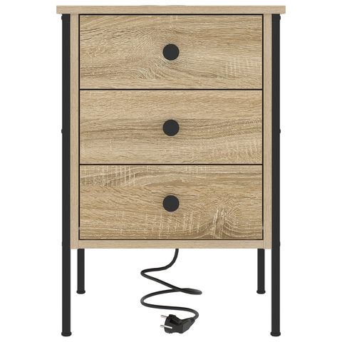 vidaXL Bedside Cabinets with Drawer 2 pcs Sonoma oak 42 x 41 x 61 cm