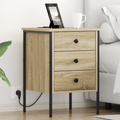 vidaXL Bedside Cabinets with Drawer 2 pcs Sonoma oak 42 x 41 x 61 cm
