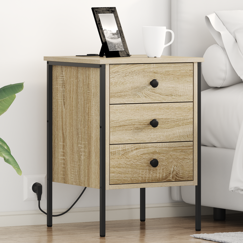 vidaXL Bedside Cabinets with Drawer 2 pcs Sonoma oak 42 x 41 x 61 cm