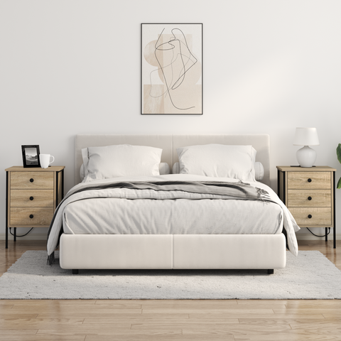 vidaXL Bedside Cabinets with Drawer 2 pcs Sonoma oak 42 x 41 x 61 cm