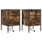 vidaXL Bedside Cabinets with Drawer 2 pcs Smoked oak 42 x 41 x 61 cm