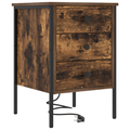 vidaXL Bedside Cabinets with Drawer 2 pcs Smoked oak 42 x 41 x 61 cm