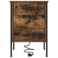 vidaXL Bedside Cabinets with Drawer 2 pcs Smoked oak 42 x 41 x 61 cm