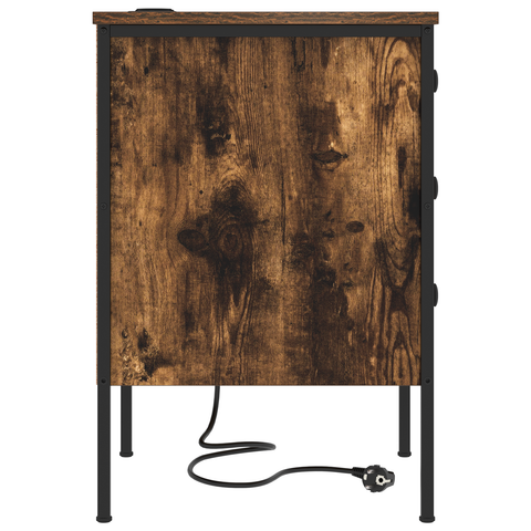 vidaXL Bedside Cabinets with Drawer 2 pcs Smoked oak 42 x 41 x 61 cm