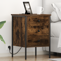 vidaXL Bedside Cabinets with Drawer 2 pcs Smoked oak 42 x 41 x 61 cm