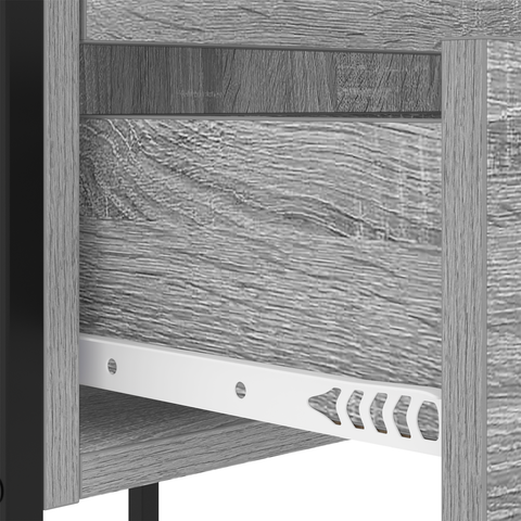 vidaXL Bedside Cabinets with Drawer 2 pcs Grey sonoma 42 x 41 x 61 cm