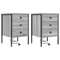 vidaXL Bedside Cabinets with Drawer 2 pcs Grey sonoma 42 x 41 x 61 cm