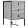 vidaXL Bedside Cabinets with Drawer 2 pcs Grey sonoma 42 x 41 x 61 cm
