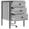 vidaXL Bedside Cabinets with Drawer 2 pcs Grey sonoma 42 x 41 x 61 cm