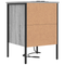 vidaXL Bedside Cabinets with Drawer 2 pcs Grey sonoma 42 x 41 x 61 cm