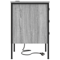 vidaXL Bedside Cabinets with Drawer 2 pcs Grey sonoma 42 x 41 x 61 cm