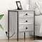 vidaXL Bedside Cabinets with Drawer 2 pcs Grey sonoma 42 x 41 x 61 cm