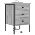 vidaXL Bedside Cabinets with Drawer 2 pcs Grey sonoma 42 x 41 x 61 cm