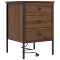 vidaXL Bedside Cabinets with Drawer 2 pcs Brown oak 42 x 41 x 61 cm