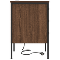 vidaXL Bedside Cabinets with Drawer 2 pcs Brown oak 42 x 41 x 61 cm