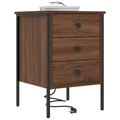 vidaXL Bedside Cabinets with Drawer 2 pcs Brown oak 42 x 41 x 61 cm
