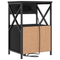 vidaXL Bedside Cabinet Black oak 40 x 31 x 60 cm Engineered wood