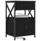vidaXL Bedside Cabinet Black oak 40 x 31 x 60 cm Engineered wood