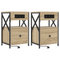 vidaXL Bedside Cabinets with Drawer 2 pcs Sonoma oak 40 x 31 x 60 cm