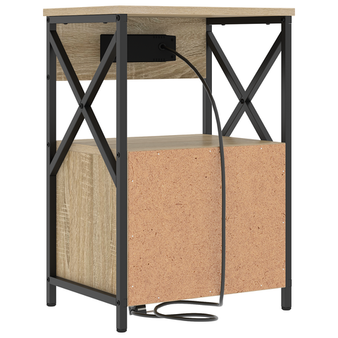 vidaXL Bedside Cabinets with Drawer 2 pcs Sonoma oak 40 x 31 x 60 cm