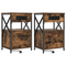 vidaXL Bedside Cabinets with Drawer 2 pcs Smoked oak 40 x 31 x 60 cm