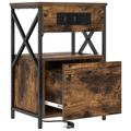 vidaXL Bedside Cabinets with Drawer 2 pcs Smoked oak 40 x 31 x 60 cm