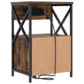 vidaXL Bedside Cabinets with Drawer 2 pcs Smoked oak 40 x 31 x 60 cm
