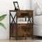 vidaXL Bedside Cabinets with Drawer 2 pcs Smoked oak 40 x 31 x 60 cm